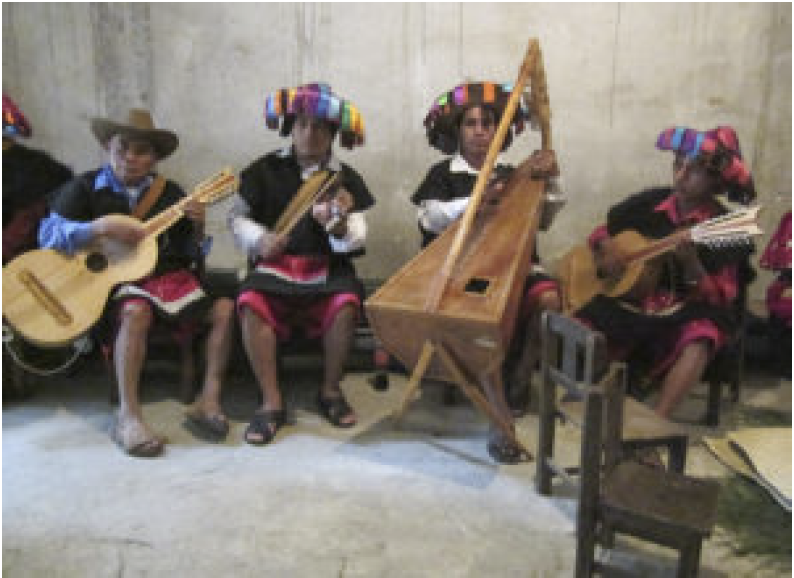 “Musicos” — Sonowiletik ta Tenejapa / Músicos de Tenejapa / Tenejapa Musicians. Antonia Sántiz Girón, 2012. Tseltal ethnic group.